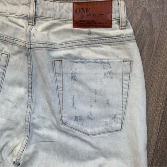 Free People One Teaspoon Awesome Baggies Jeans Straight Leg High Waist 24 - Picture 11 of 15